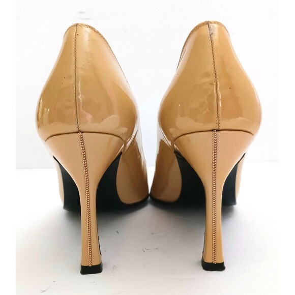 VTG Timothy Hitsman Cap Toe Pump Golden Yellow Patent Beige Snake Toe US 9.5M - Picture 7 of 11